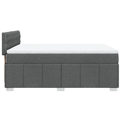 Giroletto a Molle con Materasso Grigio Scuro 140x190 cm Tessuto | homemem39