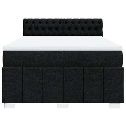 Giroletto a Molle con Materasso Nero 140x190 cm in Tessuto | homemem39