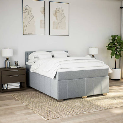 Giroletto a Molle con Materasso Grigio Chiaro 140x190cm Tessuto | homemem39