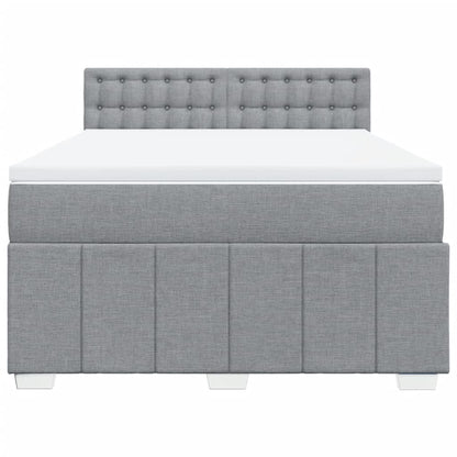 Giroletto a Molle con Materasso Grigio Chiaro 140x190cm Tessuto | homemem39