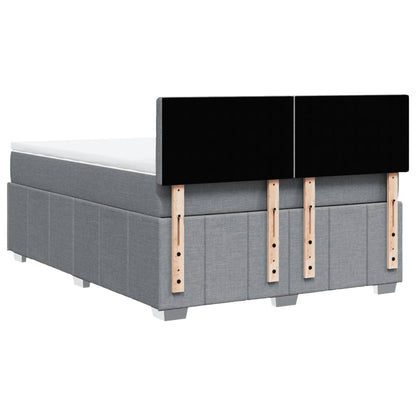 Giroletto a Molle con Materasso Grigio Chiaro 140x190cm Tessuto | homemem39