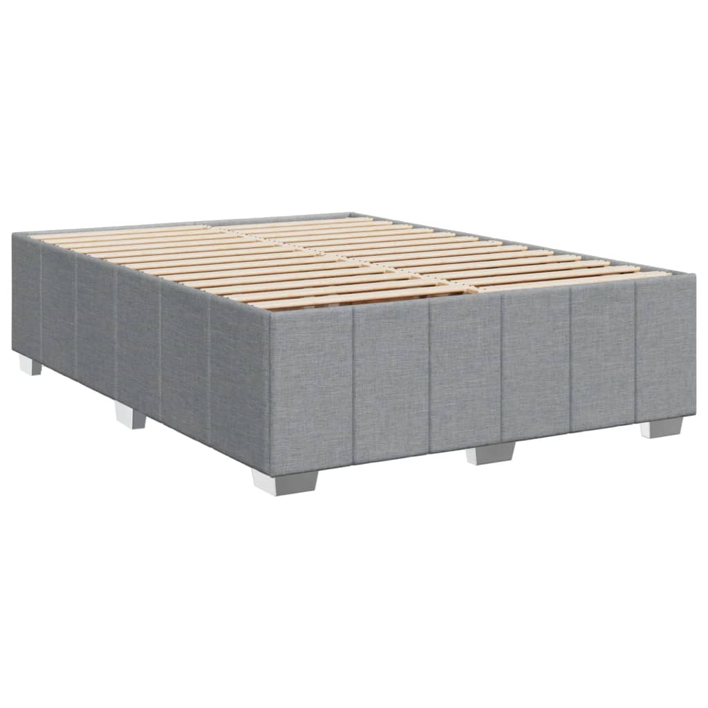 Giroletto a Molle con Materasso Grigio Chiaro 140x190cm Tessuto | homemem39