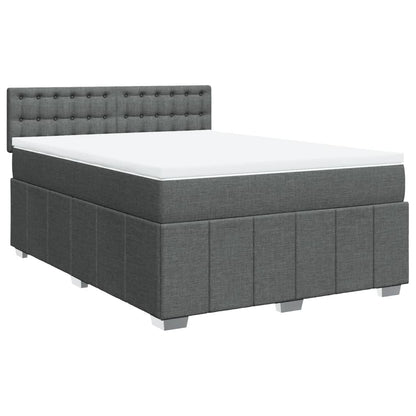 Giroletto a Molle con Materasso Grigio Scuro 140x190 cm Tessuto | homemem39