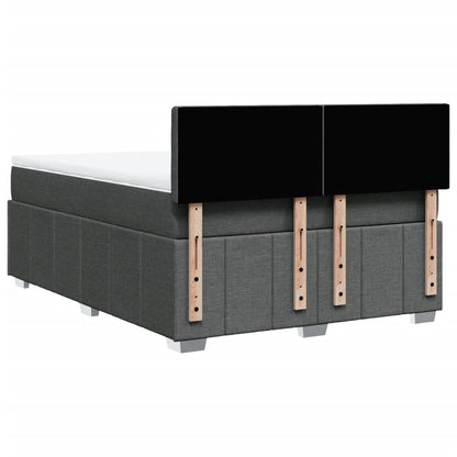 Giroletto a Molle con Materasso Grigio Scuro 140x190 cm Tessuto | homemem39