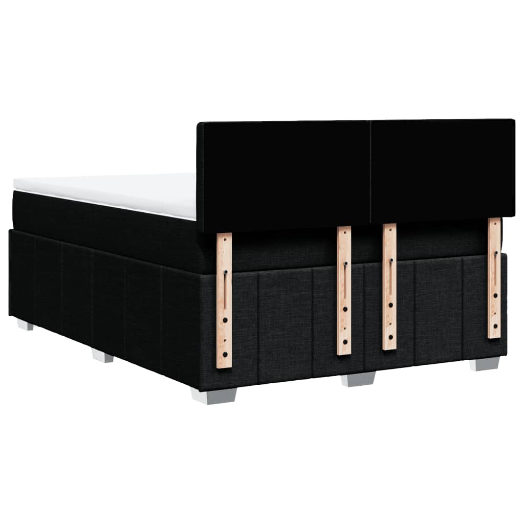 Giroletto a Molle con Materasso Nero 140x190 cm in Tessuto | homemem39