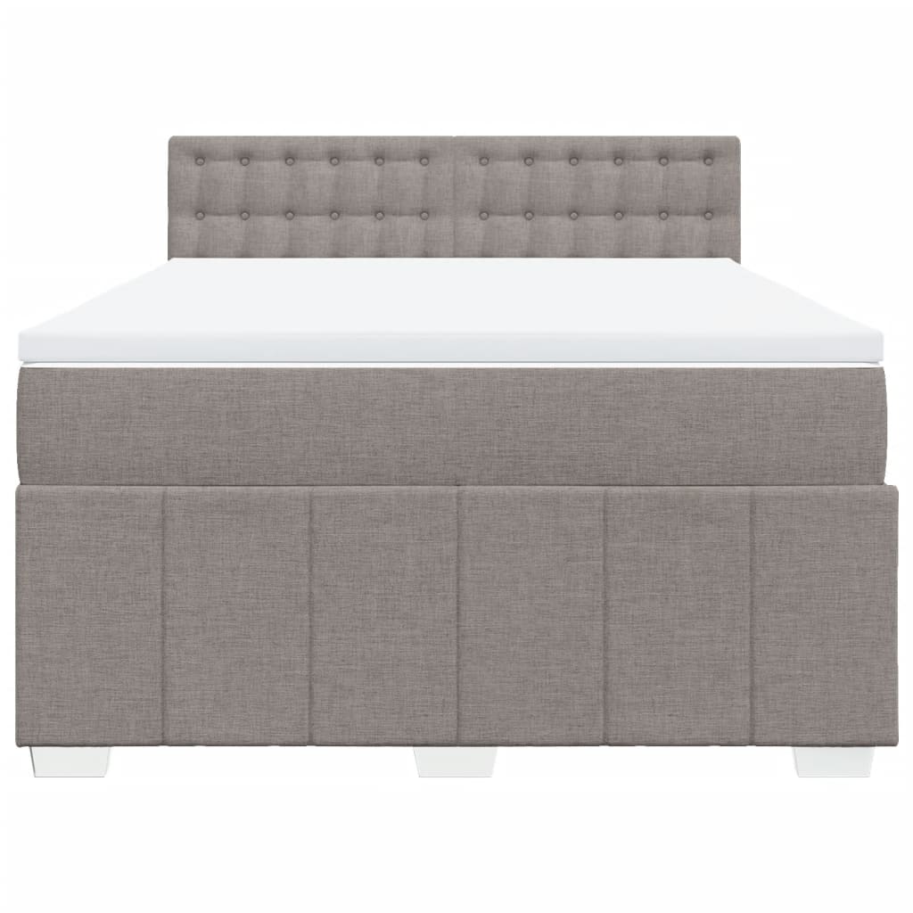 Giroletto a Molle con Materasso Tortora 140x190 cm in Tessuto | homemem39