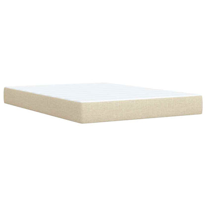 Giroletto a Molle con Materasso Crema 140x19 cm in Tessuto | homemem39