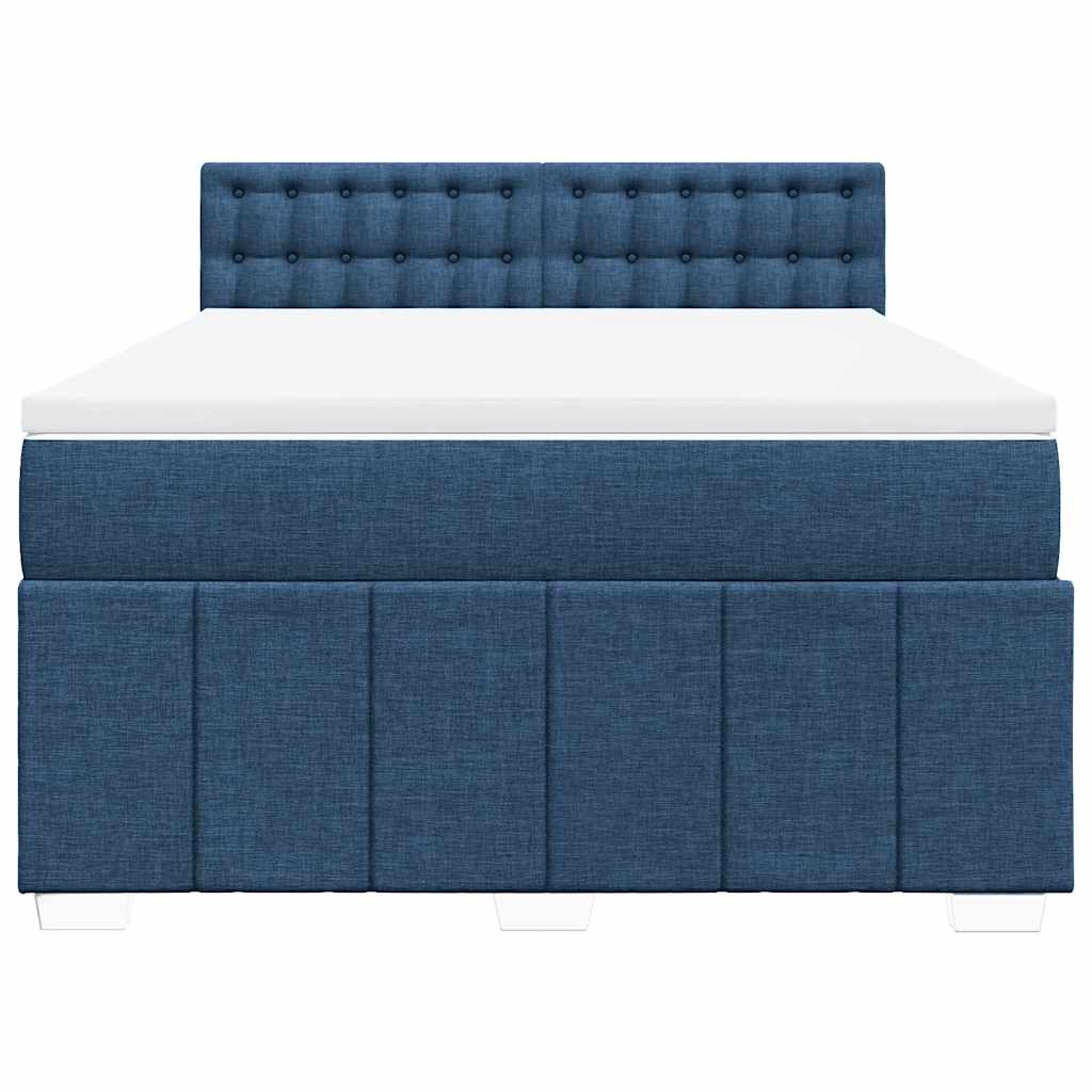 Giroletto a Molle con Materasso Blu 140x190 cm in Tessuto | homemem39
