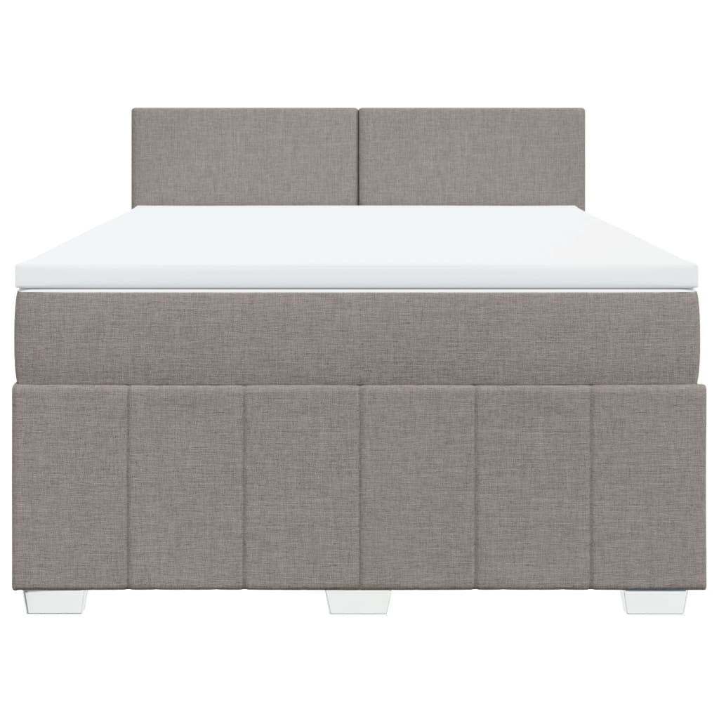 Giroletto a Molle con Materasso Tortora 140x200 cm in Tessuto