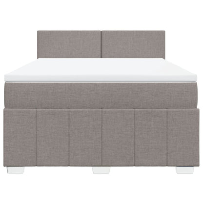 Giroletto a Molle con Materasso Tortora 140x200 cm in Tessuto