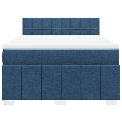 Giroletto a Molle con Materasso Blu 140x200 cm in Tessuto