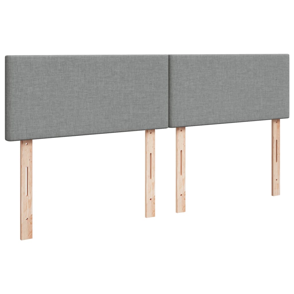Giroletto a Molle con Materasso Grigio Chiaro 160x200cm Tessuto