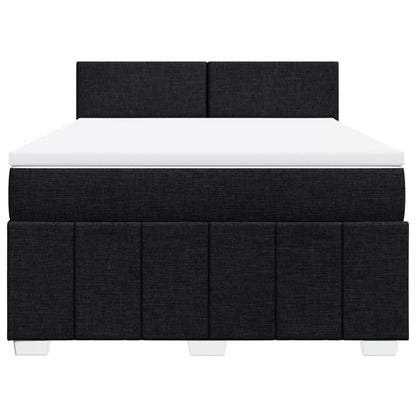 Giroletto a Molle con Materasso Nero 160x200 cm in Tessuto | homemem39