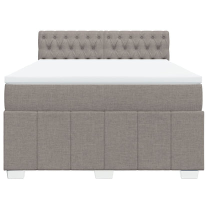 Giroletto a Molle con Materasso Tortora 160x200 cm in Tessuto
