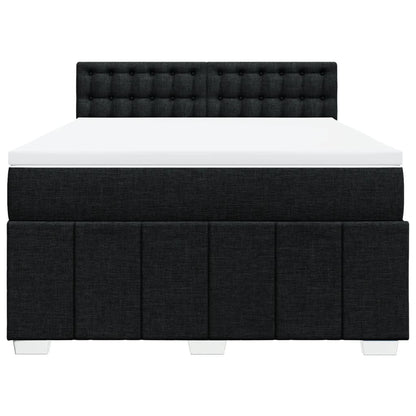 Giroletto a Molle con Materasso Nero 160x200 cm in Tessuto | homemem39