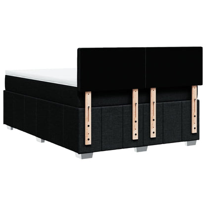 Giroletto a Molle con Materasso Nero 160x200 cm in Tessuto | homemem39