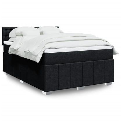 Giroletto a Molle con Materasso Nero 160x200 cm in Tessuto | homemem39