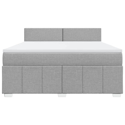 Giroletto a Molle con Materasso Grigio Chiaro180x200 cm Tessuto - homemem39