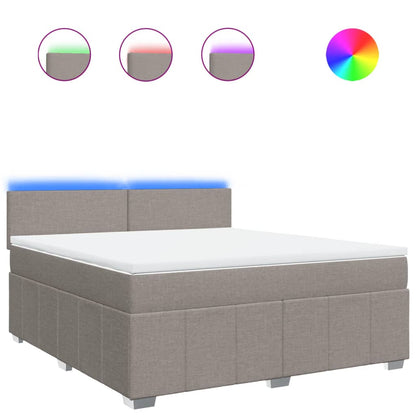 Giroletto a Molle con Materasso Tortora 180x200 cm in Tessuto | homemem39