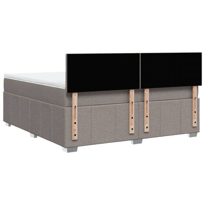 Giroletto a Molle con Materasso Tortora 180x200 cm in Tessuto | homemem39