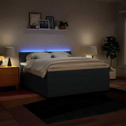 Giroletto a Molle con Materasso Blu 180x200 cm in Tessuto - homemem39