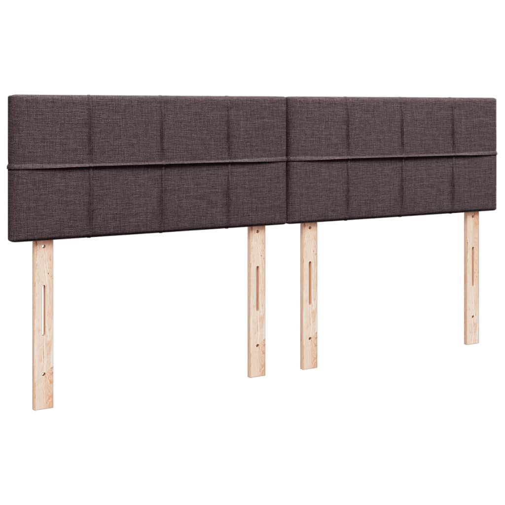 Giroletto a Molle con Materasso Marrone Scuro 180x200cm Tessuto
