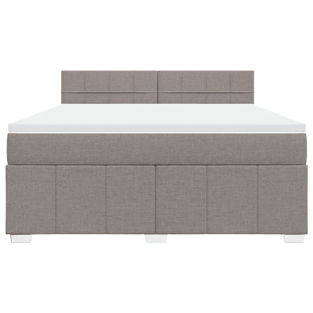 Giroletto a Molle con Materasso Tortora 180x200 cm in Tessuto | homemem39