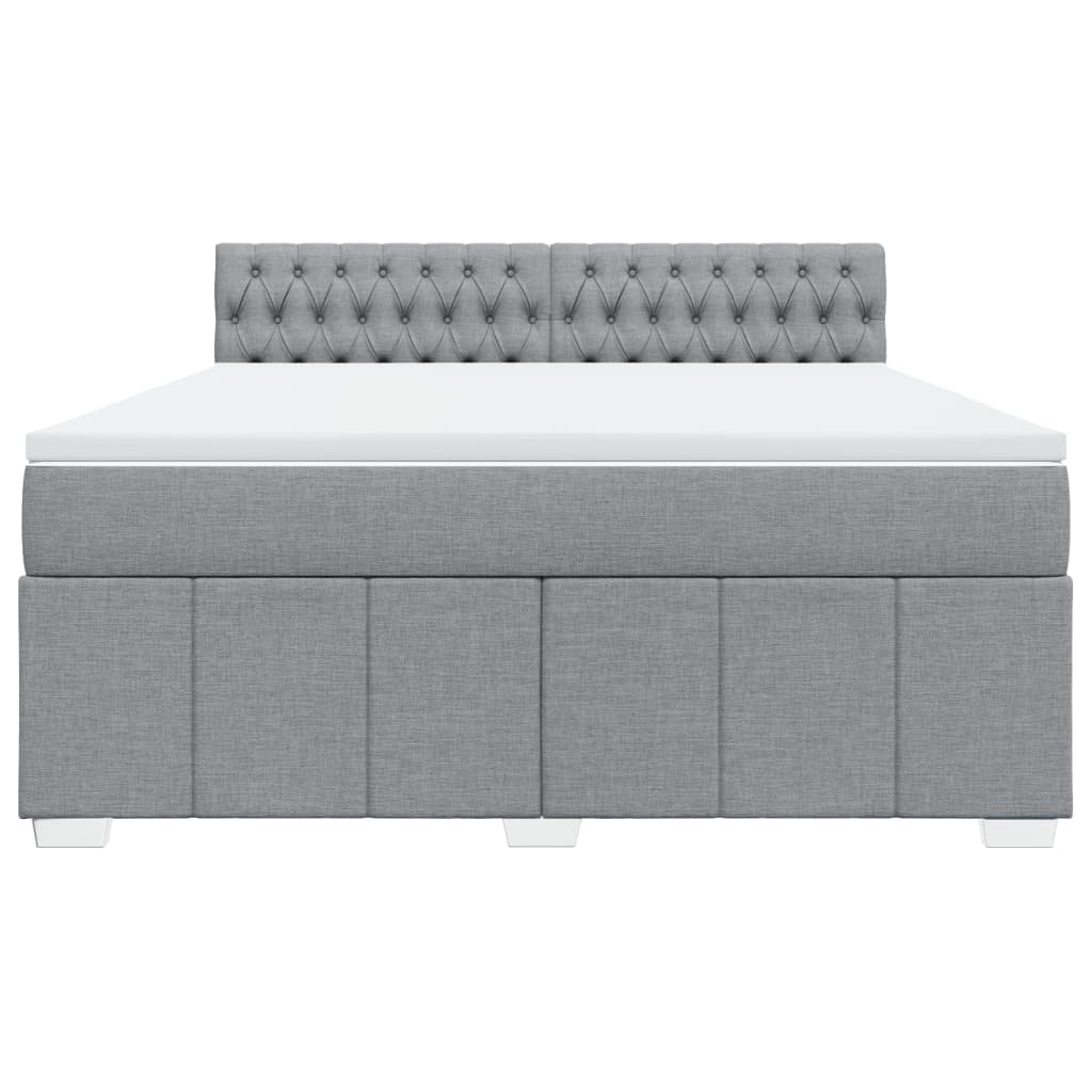 Giroletto a Molle con Materasso Grigio Chiaro180x200 cm Tessuto - homemem39