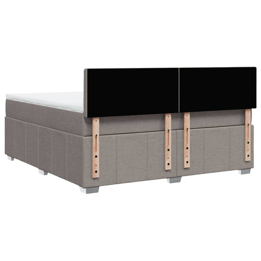Giroletto a Molle con Materasso Tortora 180x200 cm in Tessuto | homemem39