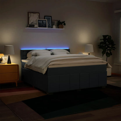 Giroletto a Molle con Materasso Blu 180x200 cm in Tessuto - homemem39