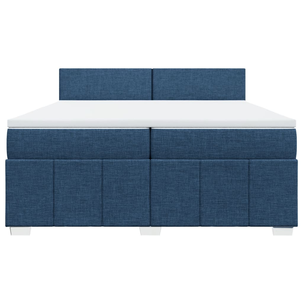 Giroletto a Molle con Materasso Blu 200x200 cm in Tessuto