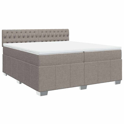 Giroletto a Molle con Materasso Tortora 200x200 cm in Tessuto | homemem39
