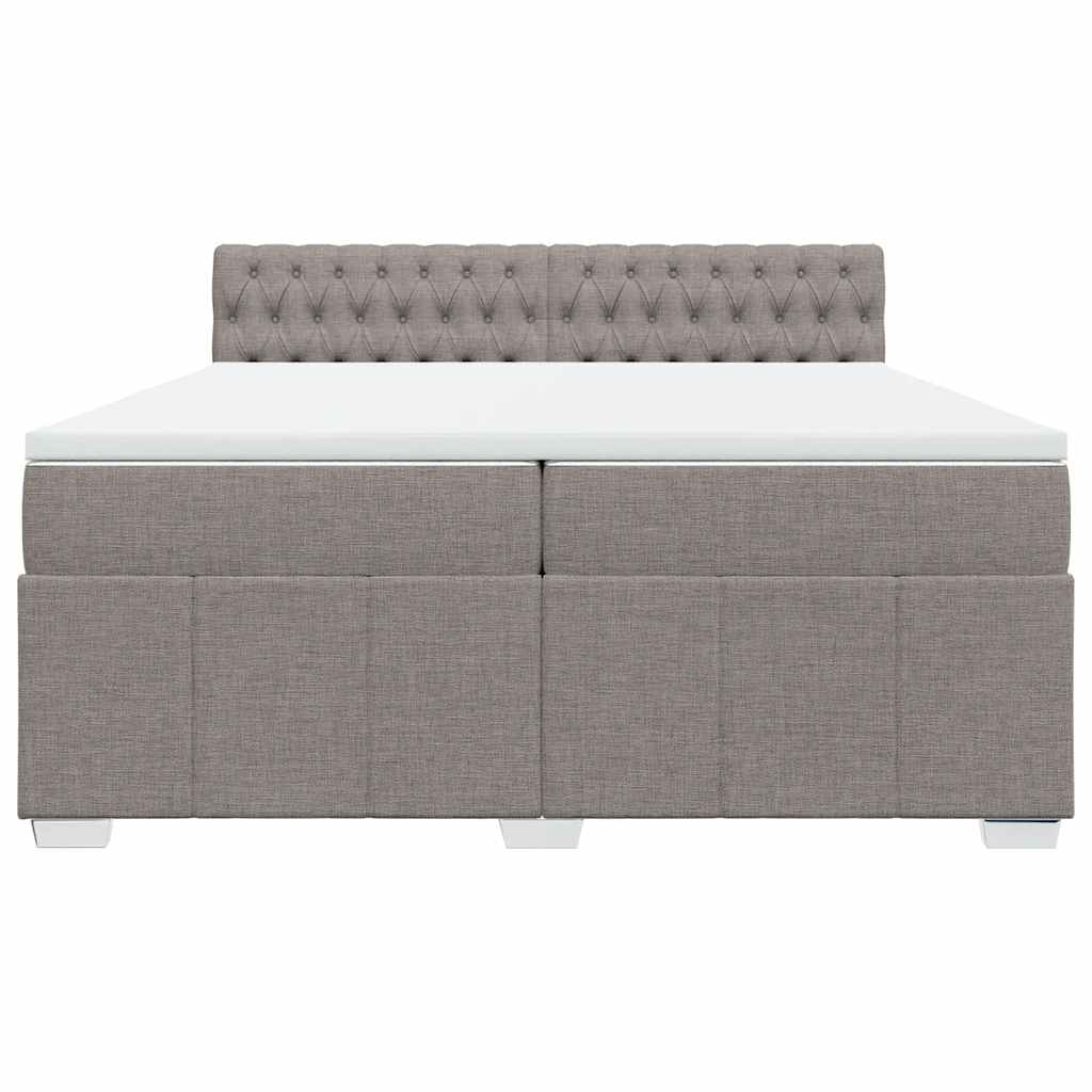 Giroletto a Molle con Materasso Tortora 200x200 cm in Tessuto | homemem39