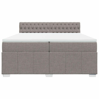Giroletto a Molle con Materasso Tortora 200x200 cm in Tessuto | homemem39