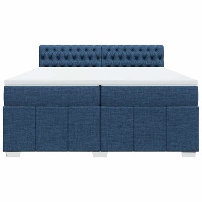 Giroletto a Molle con Materasso Blu 200x200 cm in Tessuto | homemem39