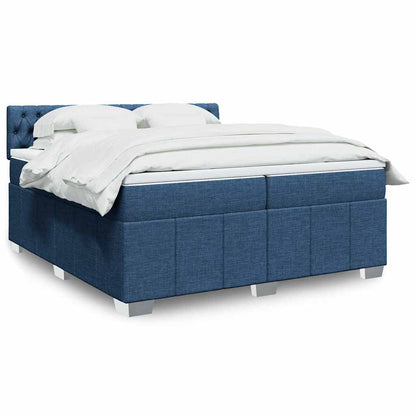 Giroletto a Molle con Materasso Blu 200x200 cm in Tessuto | homemem39