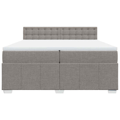 Giroletto a Molle con Materasso Tortora 200x200 cm in Tessuto | homemem39
