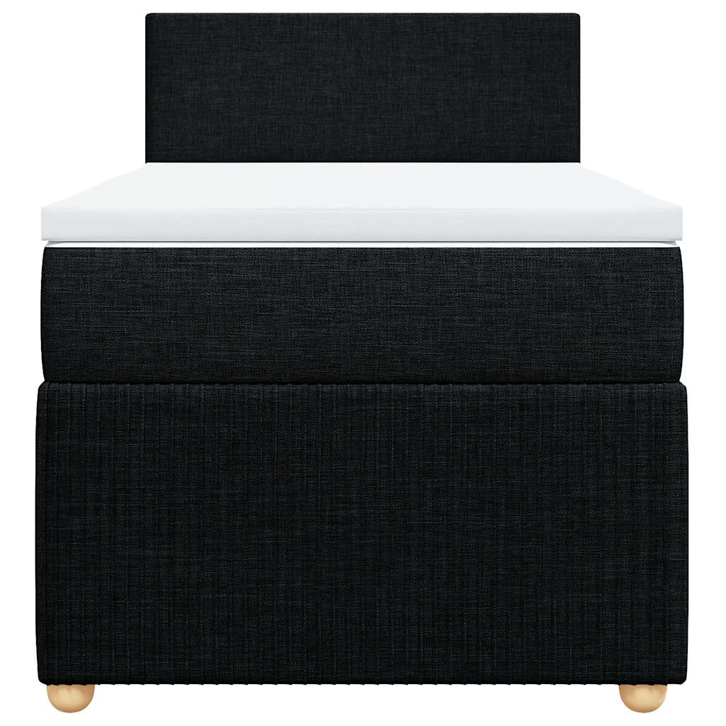 Giroletto a Molle con Materasso Nero 80x200 cm inTessuto