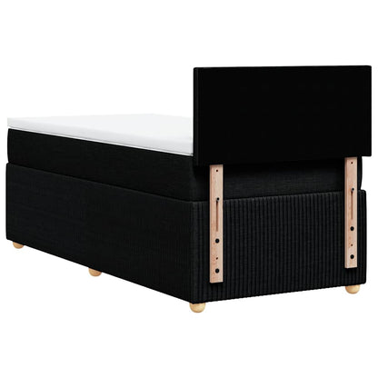 Giroletto a Molle con Materasso Nero 80x200 cm inTessuto