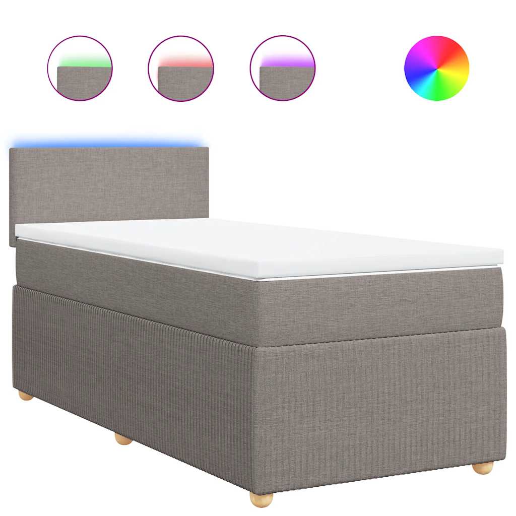 Giroletto a Molle con Materasso Tortora 80x200 cm inTessuto - homemem39