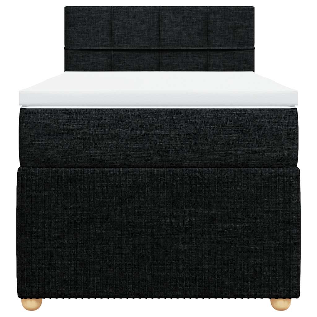 Giroletto a Molle con Materasso Nero 80x200 cm inTessuto