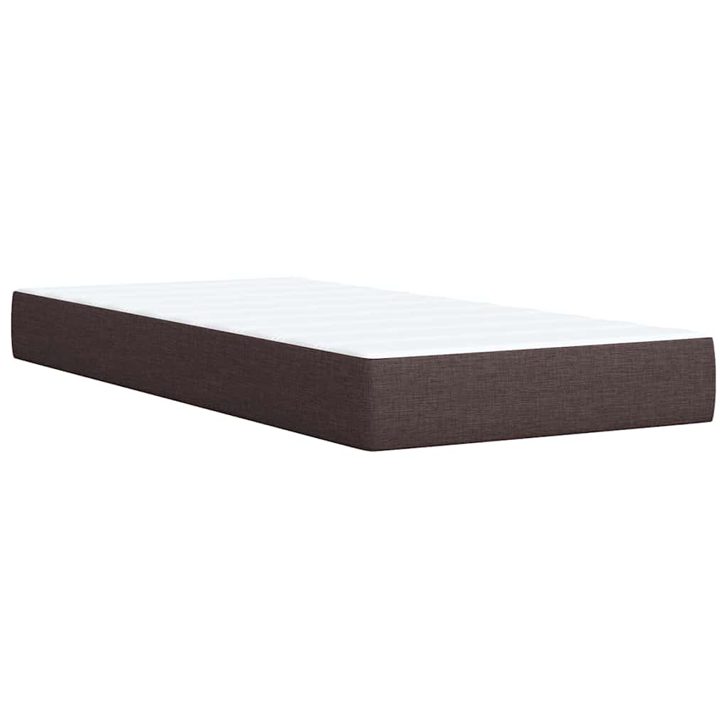 Giroletto a Molle con Materasso Marrone Scuro 80x200 cm Tessuto | homemem39