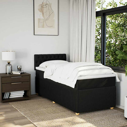 Giroletto a Molle con Materasso Nero 80x200 cm inTessuto | homemem39