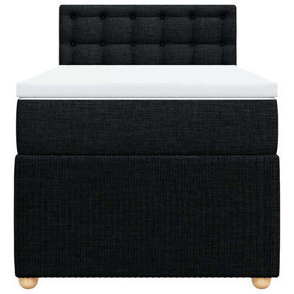 Giroletto a Molle con Materasso Nero 80x200 cm inTessuto