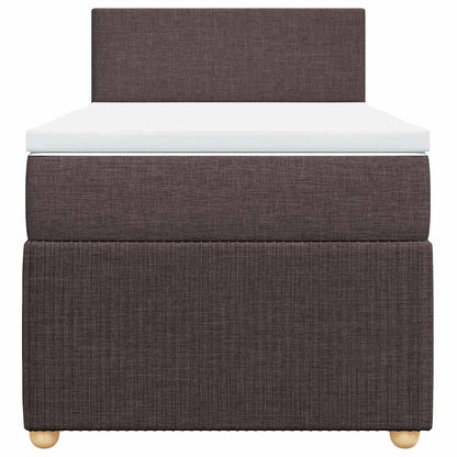 Giroletto a Molle con Materasso Marrone Scuro 90x190cm Tessuto | homemem39
