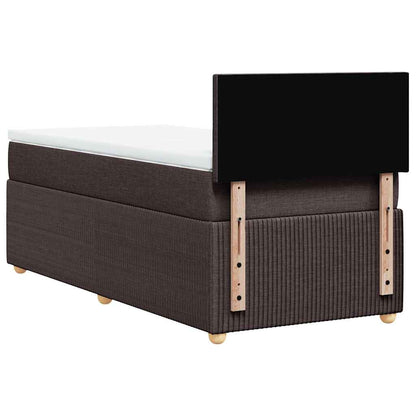 Giroletto a Molle con Materasso Marrone Scuro 90x190cm Tessuto | homemem39