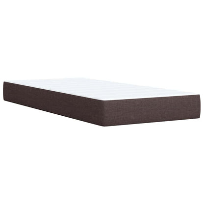 Giroletto a Molle con Materasso Marrone Scuro 90x190cm Tessuto | homemem39