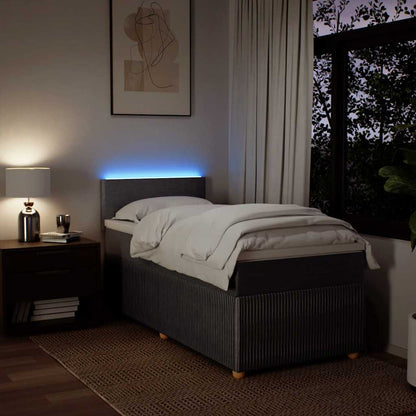 Giroletto a Molle con Materasso Tortora 90x190 cm in Tessuto - homemem39