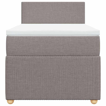 Giroletto a Molle con Materasso Tortora 90x190 cm in Tessuto - homemem39