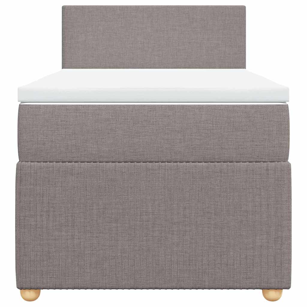 Giroletto a Molle con Materasso Tortora 90x190 cm in Tessuto